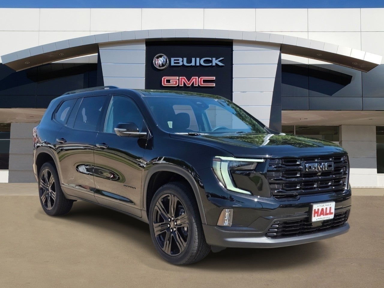 2026 GMC Acadia Elevation in Ebony Twilight Metallic — front three-quarter view