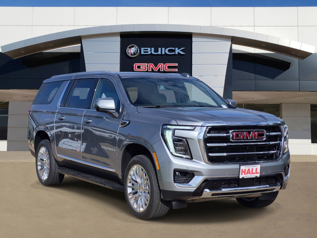2026 GMC Yukon XL Elevation in Sterling Metallic — front three-quarter view