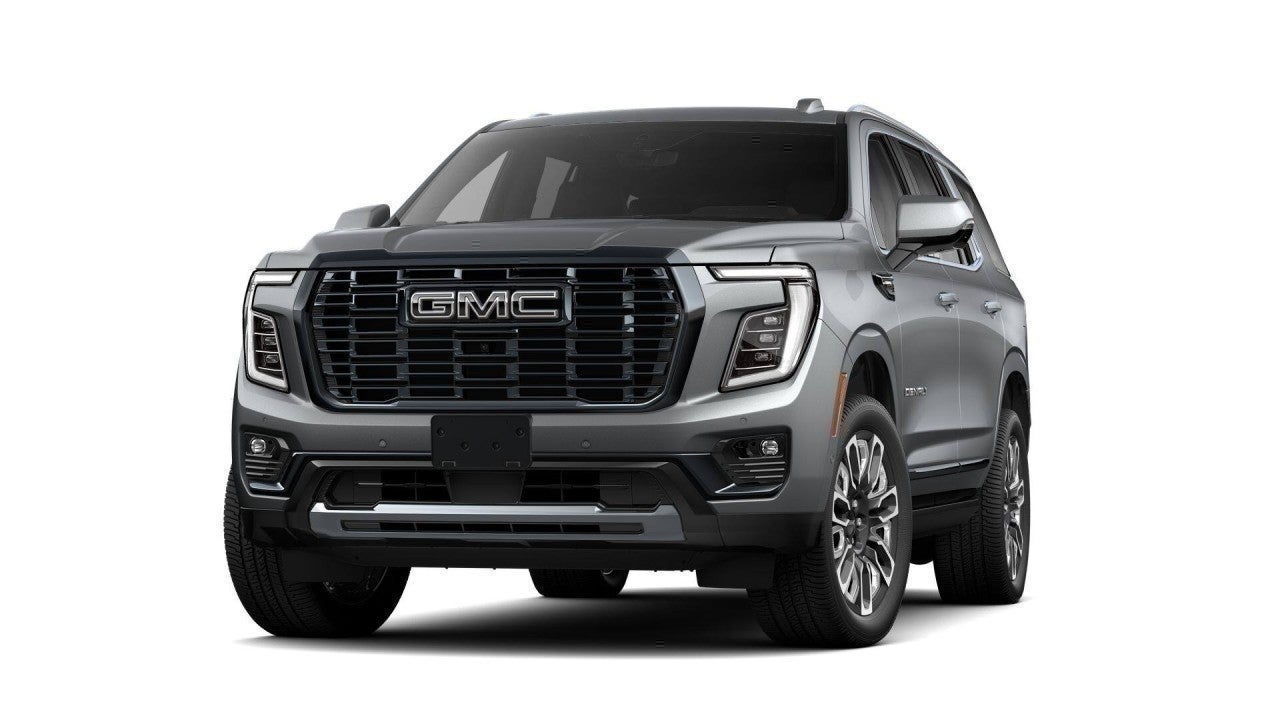 2026 GMC Yukon Denali Ultimate in Sterling Metallic — front three-quarter view