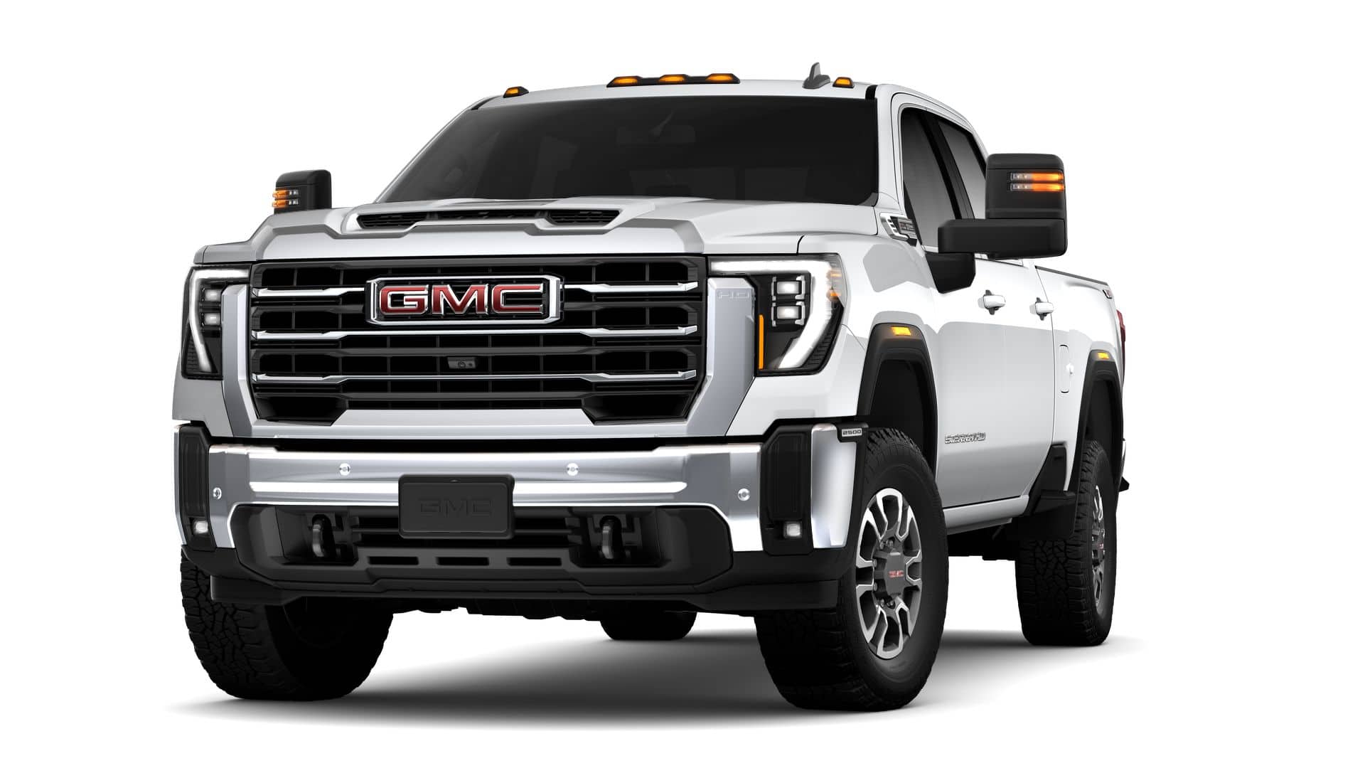2026 GMC Sierra 2500 HD SLE in Summit White — front three-quarter view