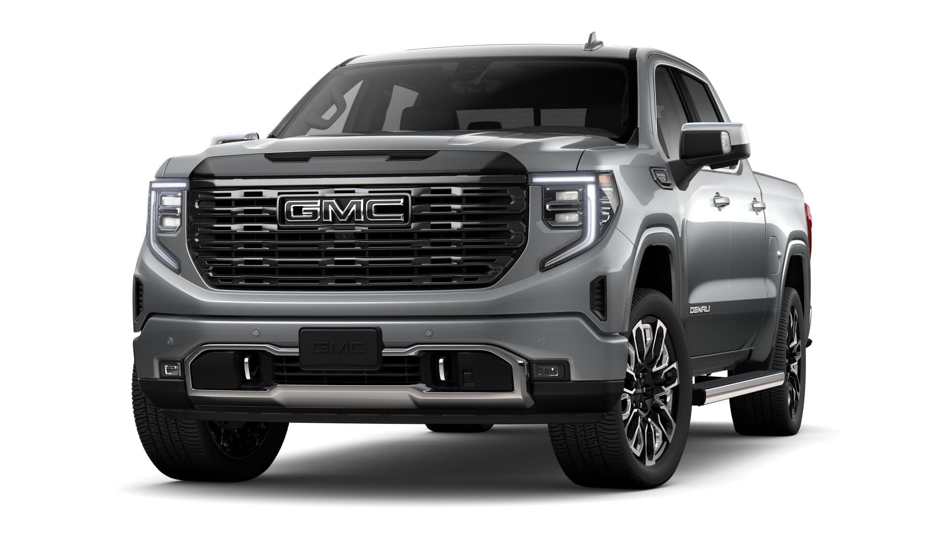 2026 GMC Sierra 1500 Denali Ultimate in Sterling Metallic — front three-quarter view