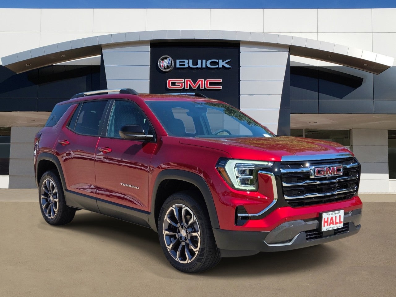 2026 GMC Terrain Elevation in Volcanic Red Tintcoat — front three-quarter view