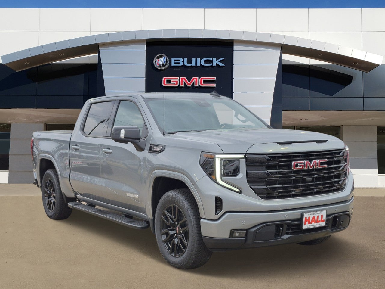 2026 GMC Sierra 1500 Elevation in Sterling Metallic — front three-quarter view