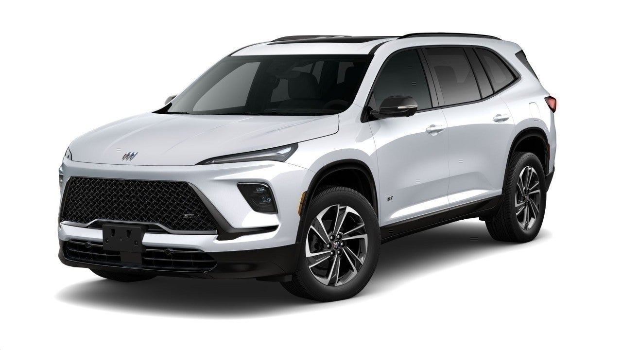 2026 Buick Enclave Sport Touring in Iridescent White Tricoat — front three-quarter view
