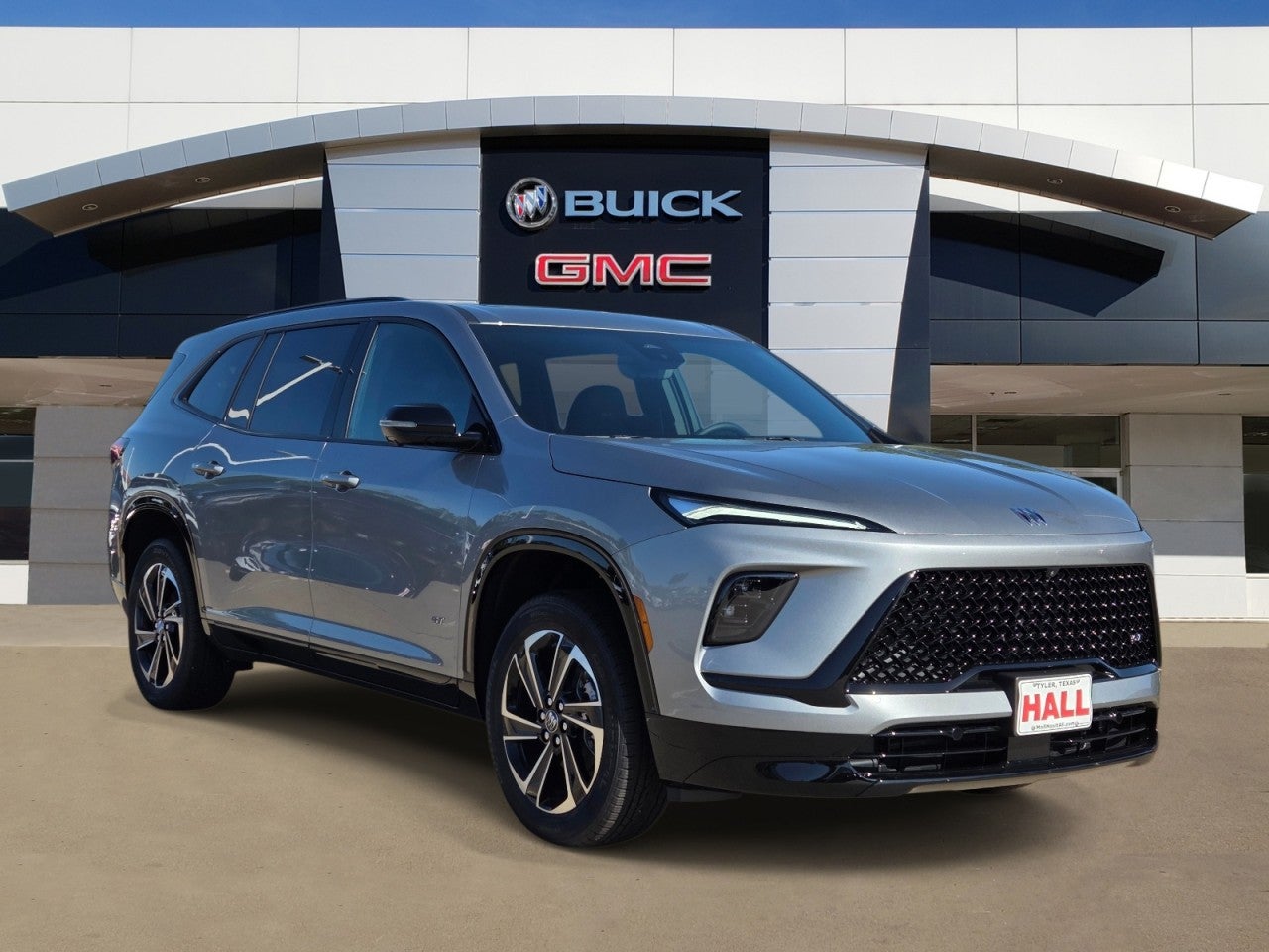 2026 Buick Enclave Sport Touring in Moonstone Gray Metallic — front three-quarter view