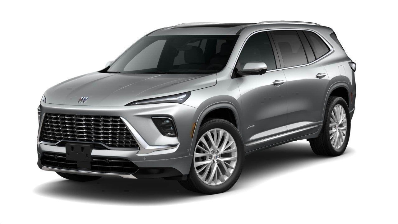2026 Buick Enclave Avenir in Moonstone Gray Metallic — front three-quarter view