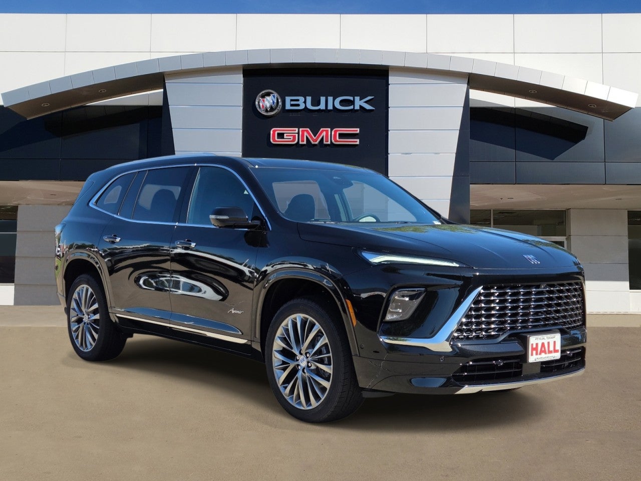 2026 Buick Enclave Avenir in Ebony Twilight Metallic — front three-quarter view