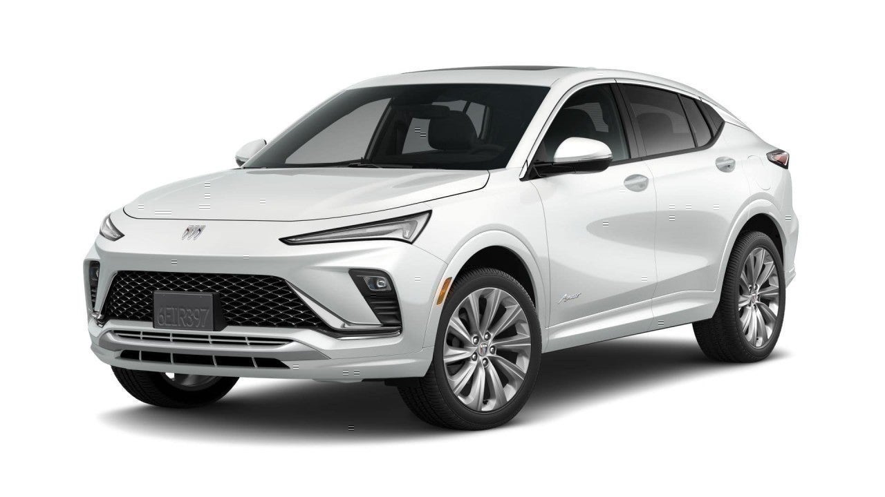 2026 Buick Envista Avenir in White Frost Tricoat — front three-quarter view