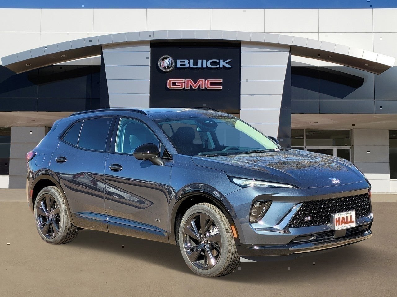 2026 Buick Envision Sport Touring in Quartz Blue Metallic — front three-quarter view