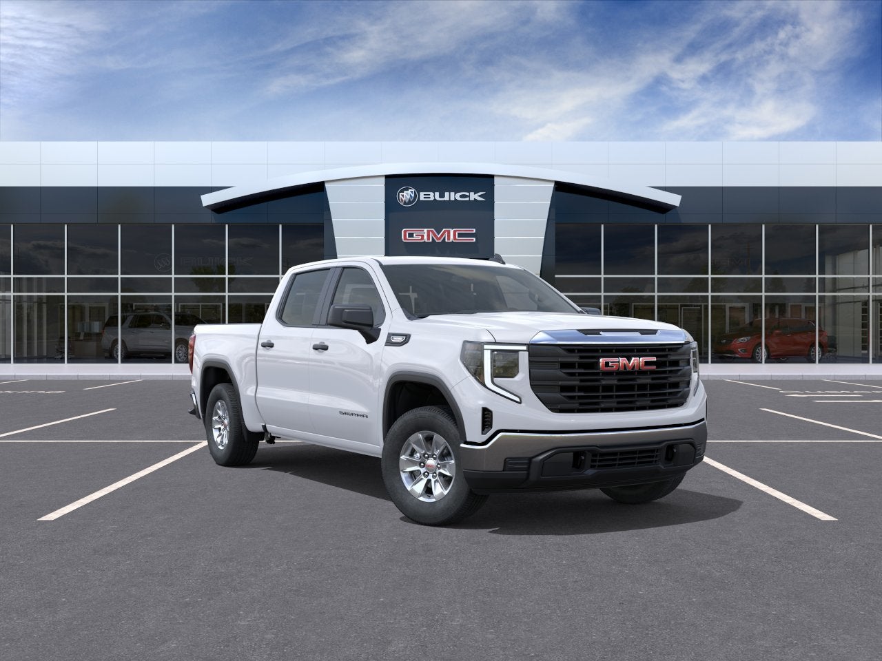 2026 GMC Sierra 1500 Pro in Summit White — front three-quarter view