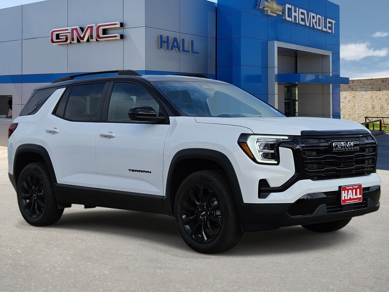 2027 GMC Terrain FWD Elevation in Summit White — front three-quarter view
